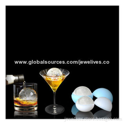 Flexible Silicone Ice Round, Melts Slower in Drinks